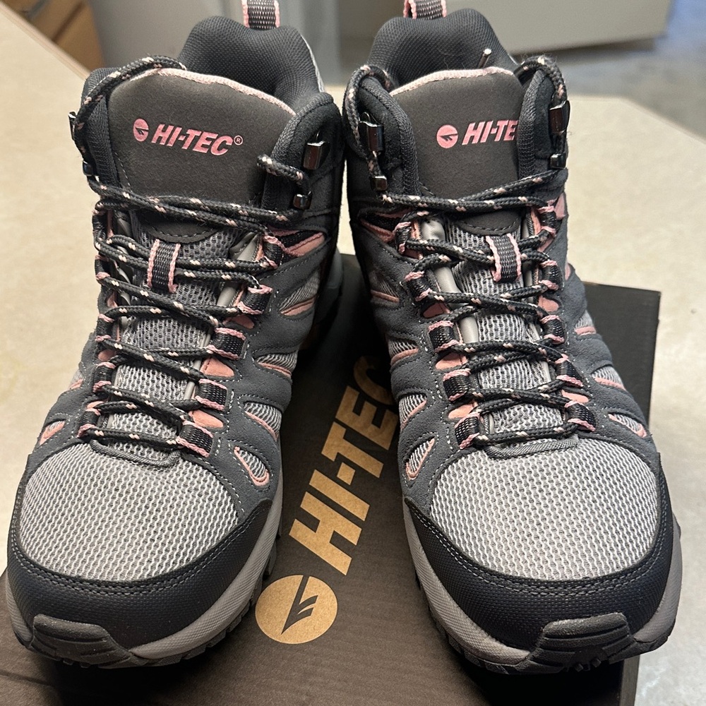 Hi-Tec Women's Charcoal and Pink Athletic Shoes